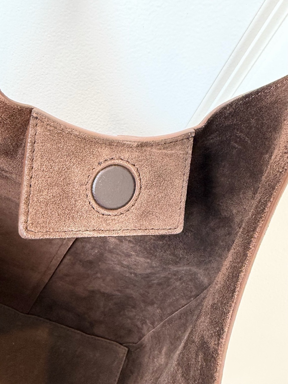 Brown Suede Tote Bag by RSVP Paris - Picture 5 of 13